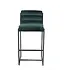 Dami iving Bar stool Design stool 75 cm Velvet Tony - Velvet Dark Green