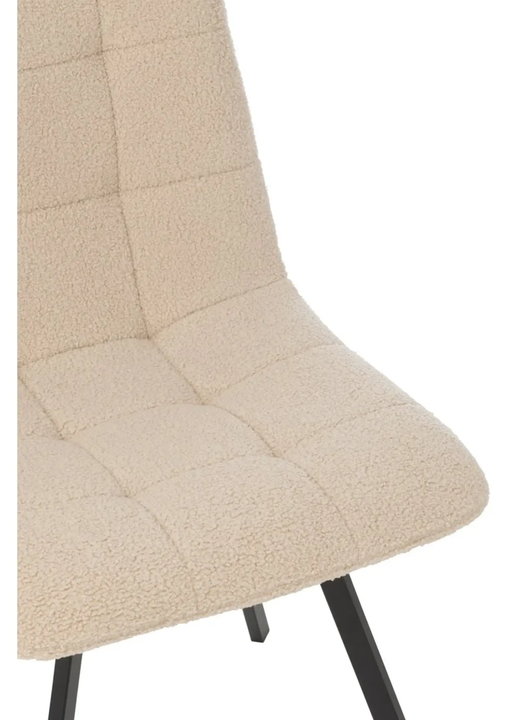 J-line  Eetstoel Clark Metaal/Polyester Wit