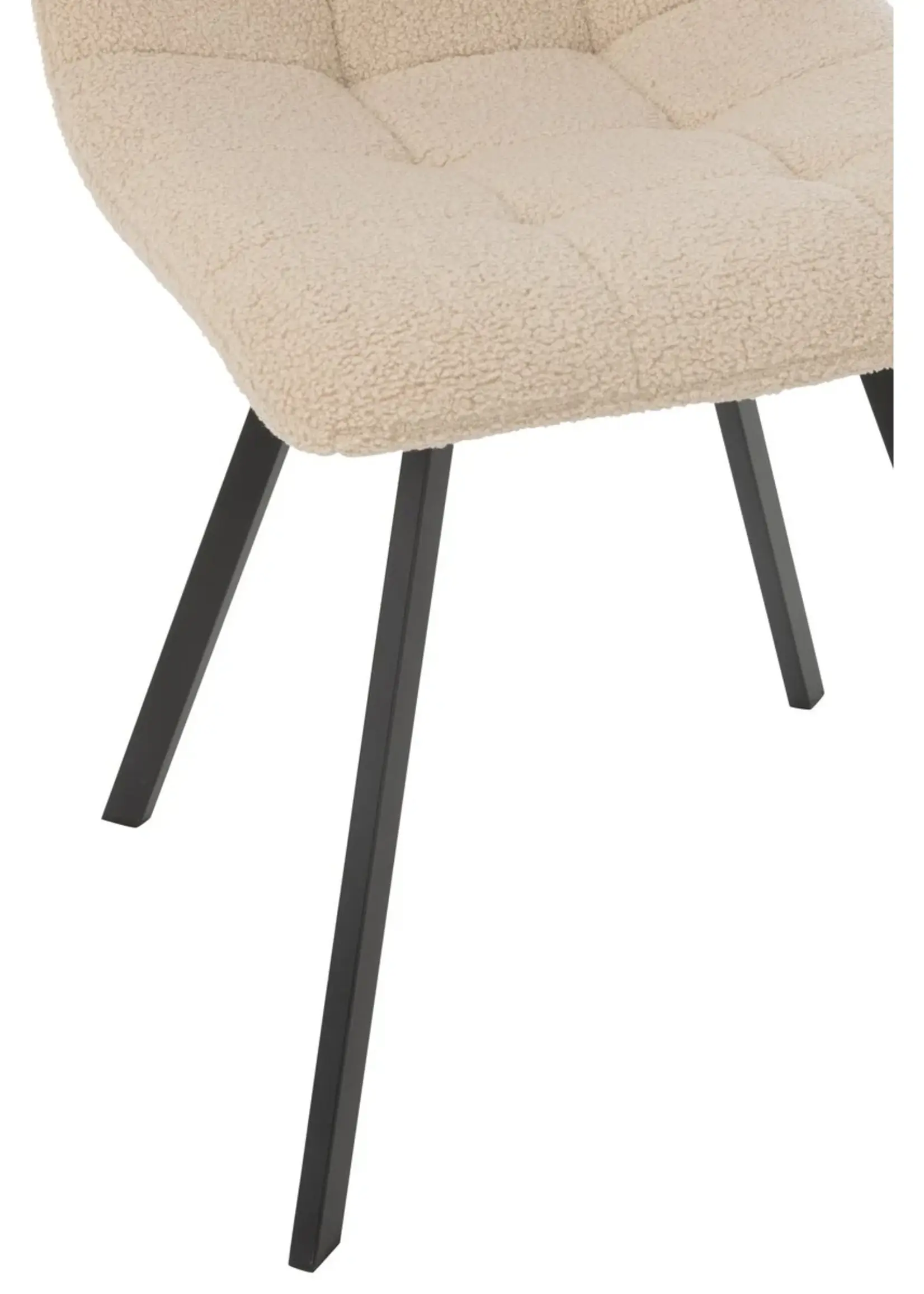 J-line  Eetstoel Clark Metaal/Polyester Wit