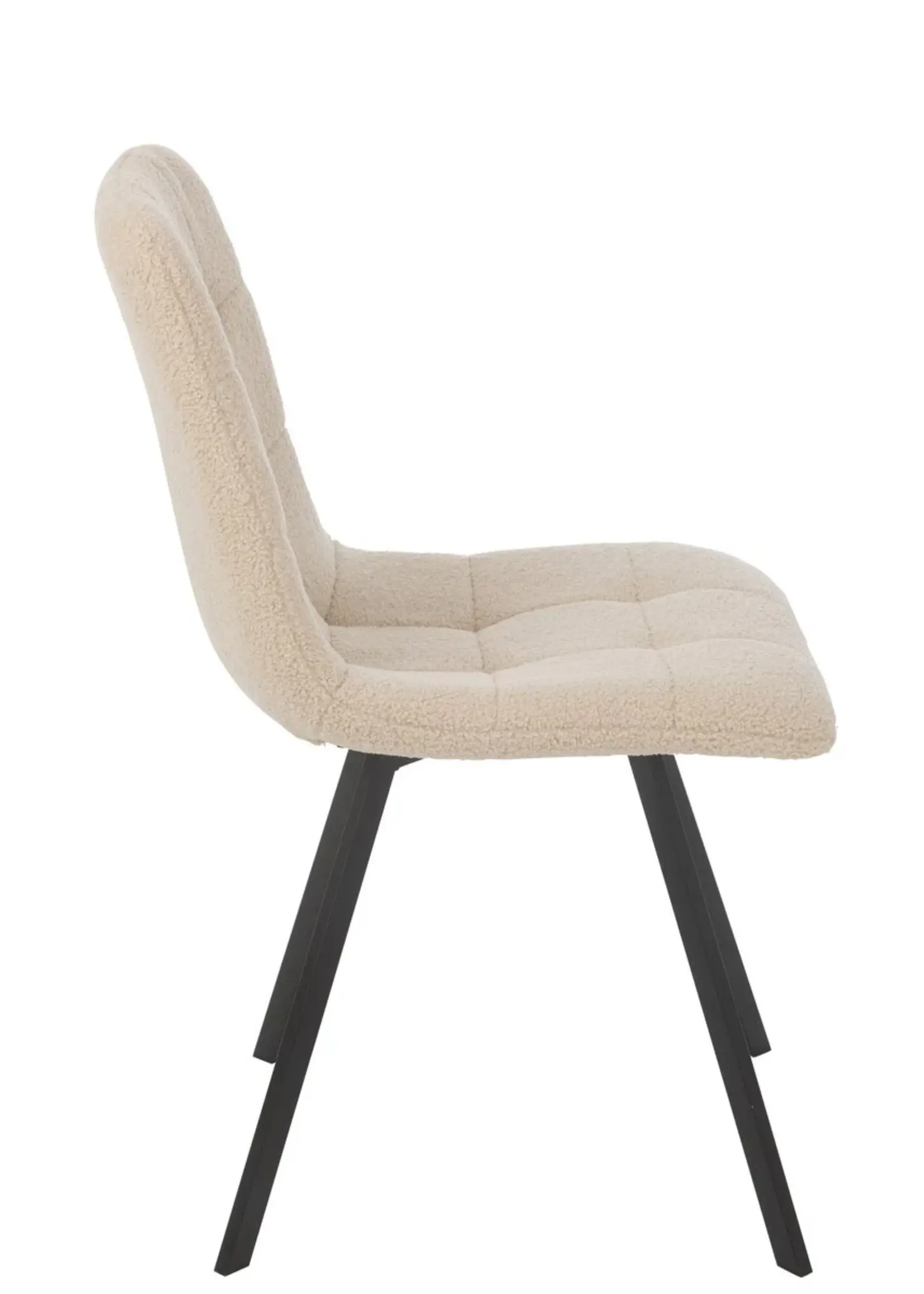 J-line  Eetstoel Clark Metaal/Polyester Wit