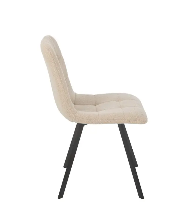 J-line  Eetstoel Clark Metaal/Polyester Wit