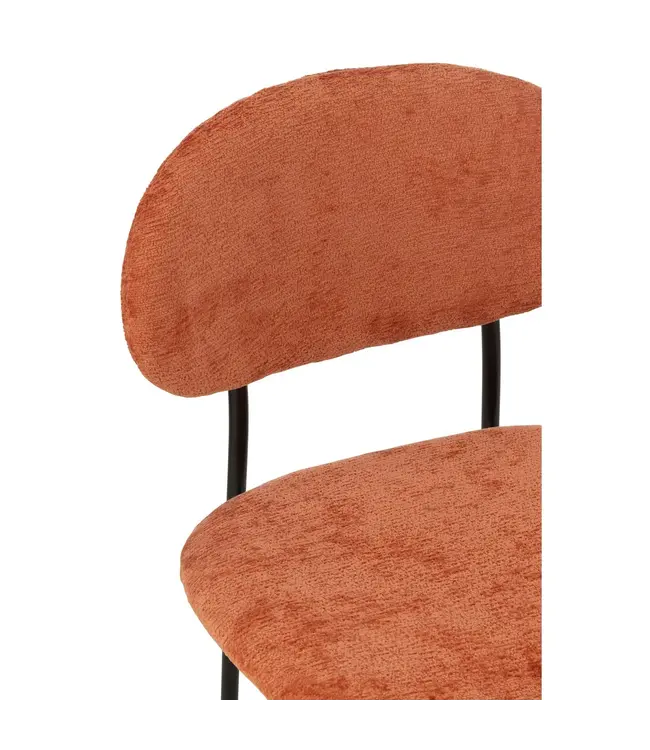 J-line  J-Line eetstoel - textiel/metaal - oranje/roest