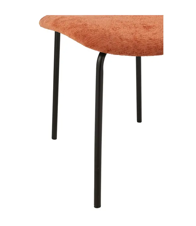 J-line  J-Line eetstoel - textiel/metaal - oranje/roest