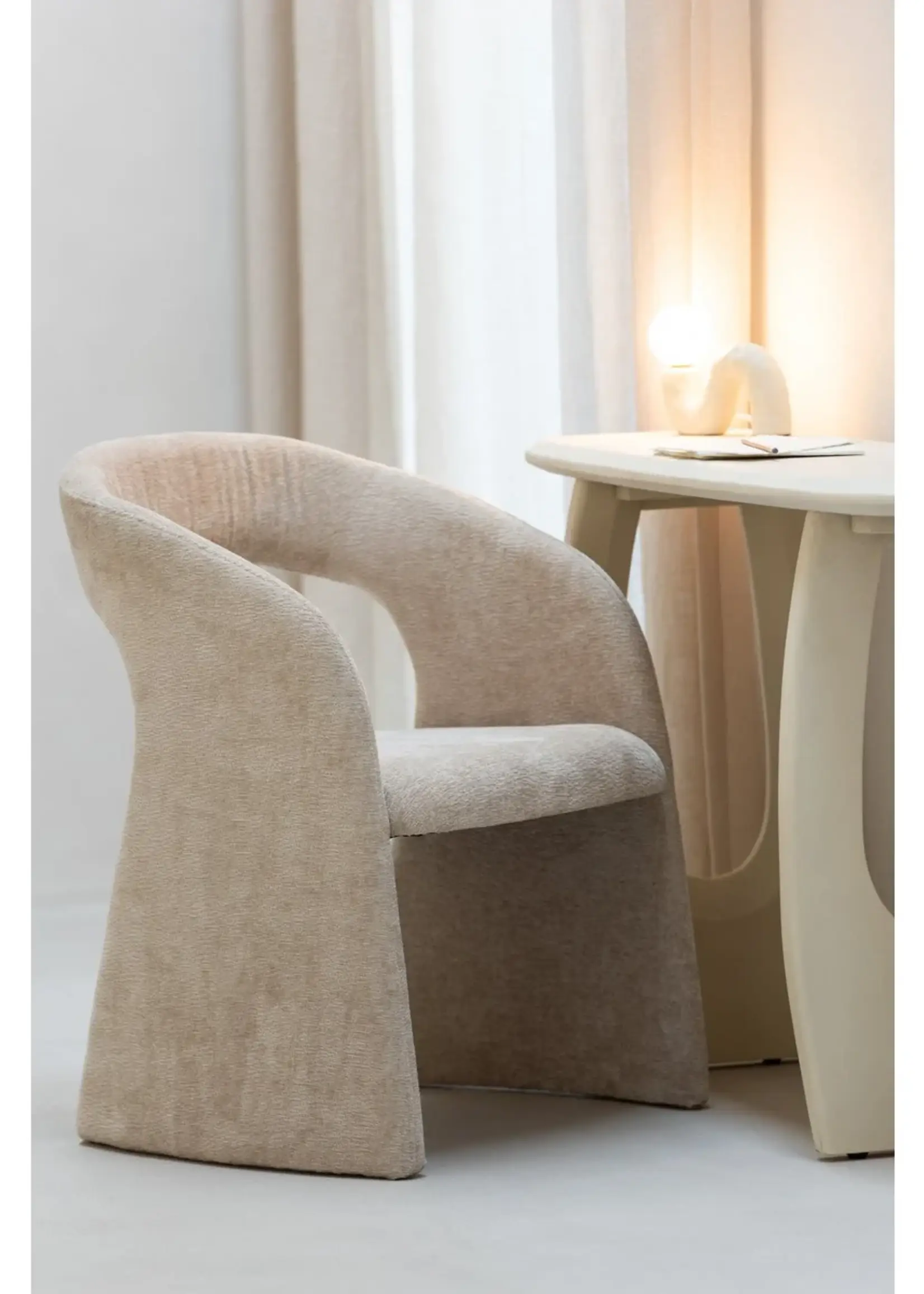 J-line  Anise Stoel Textiel Beige