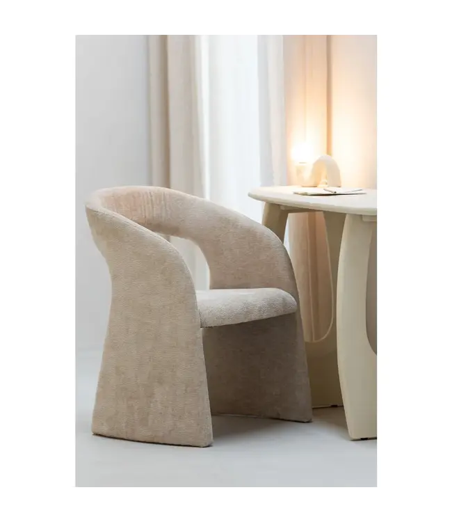 J-line  J-Line Anise Stoel Textiel Beige