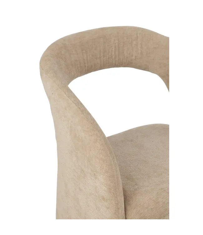 J-line  J-Line Anise Stoel Textiel Beige