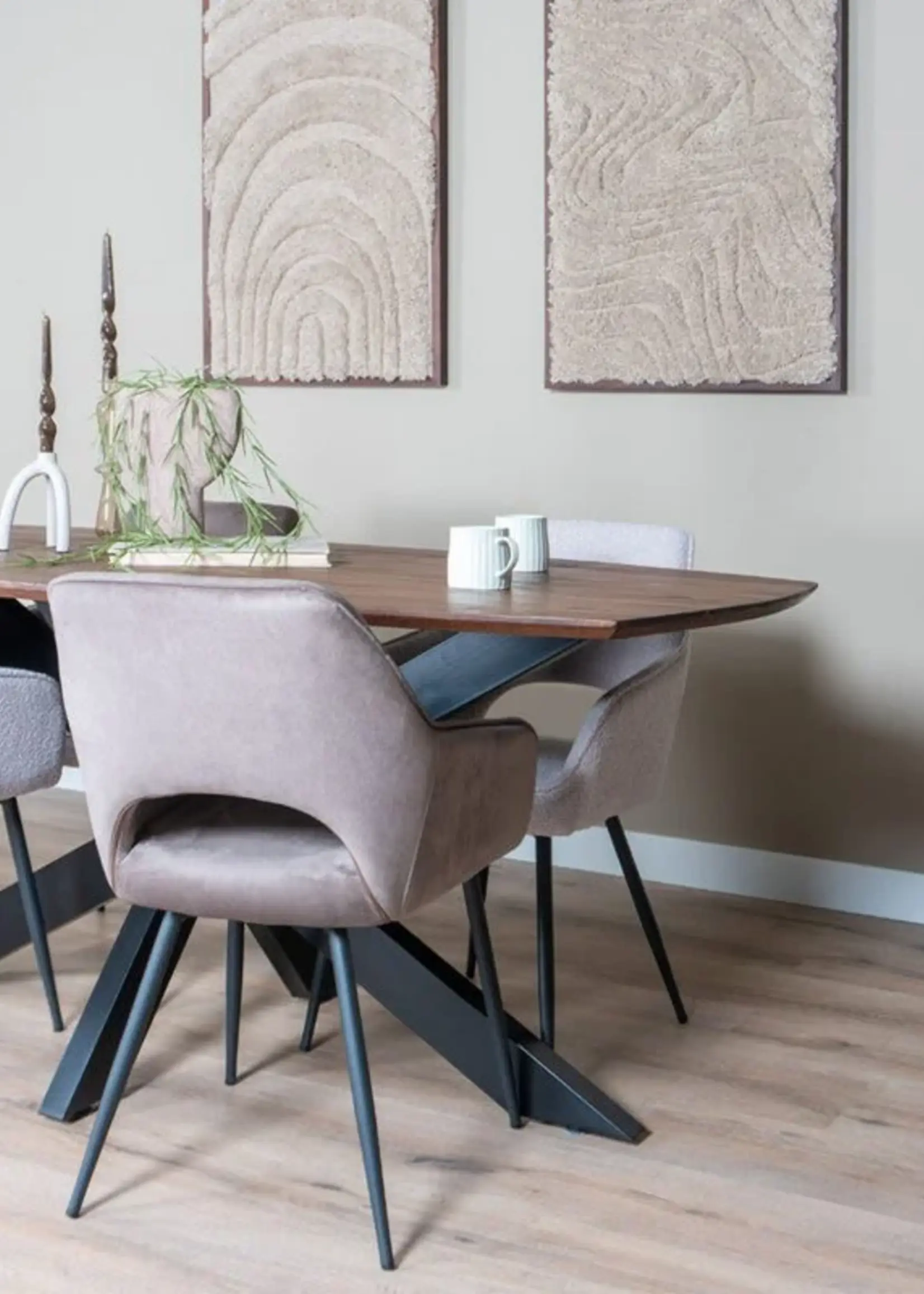 Home67 Eettafel Felix – Espresso Mangohout – 220 x 100 cm