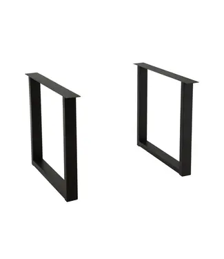 J-line  J-Line tafel Poten Rechthoek - metaal - zwart