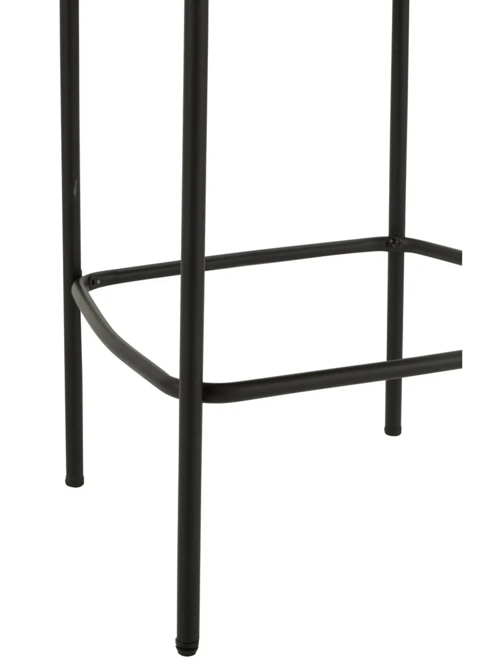 J-line  barstoel Bouclé - multiplex/polyester - grijs/zwart (per 2)