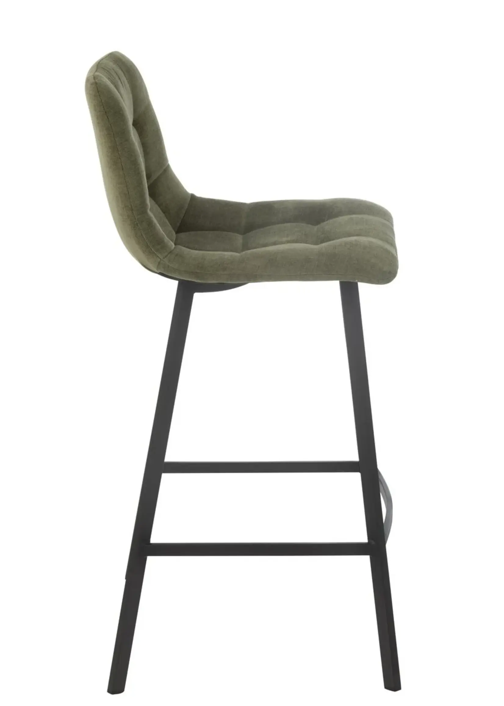 J-line  Barstoel Kent Metaal/Polyester Groen (per 2)
