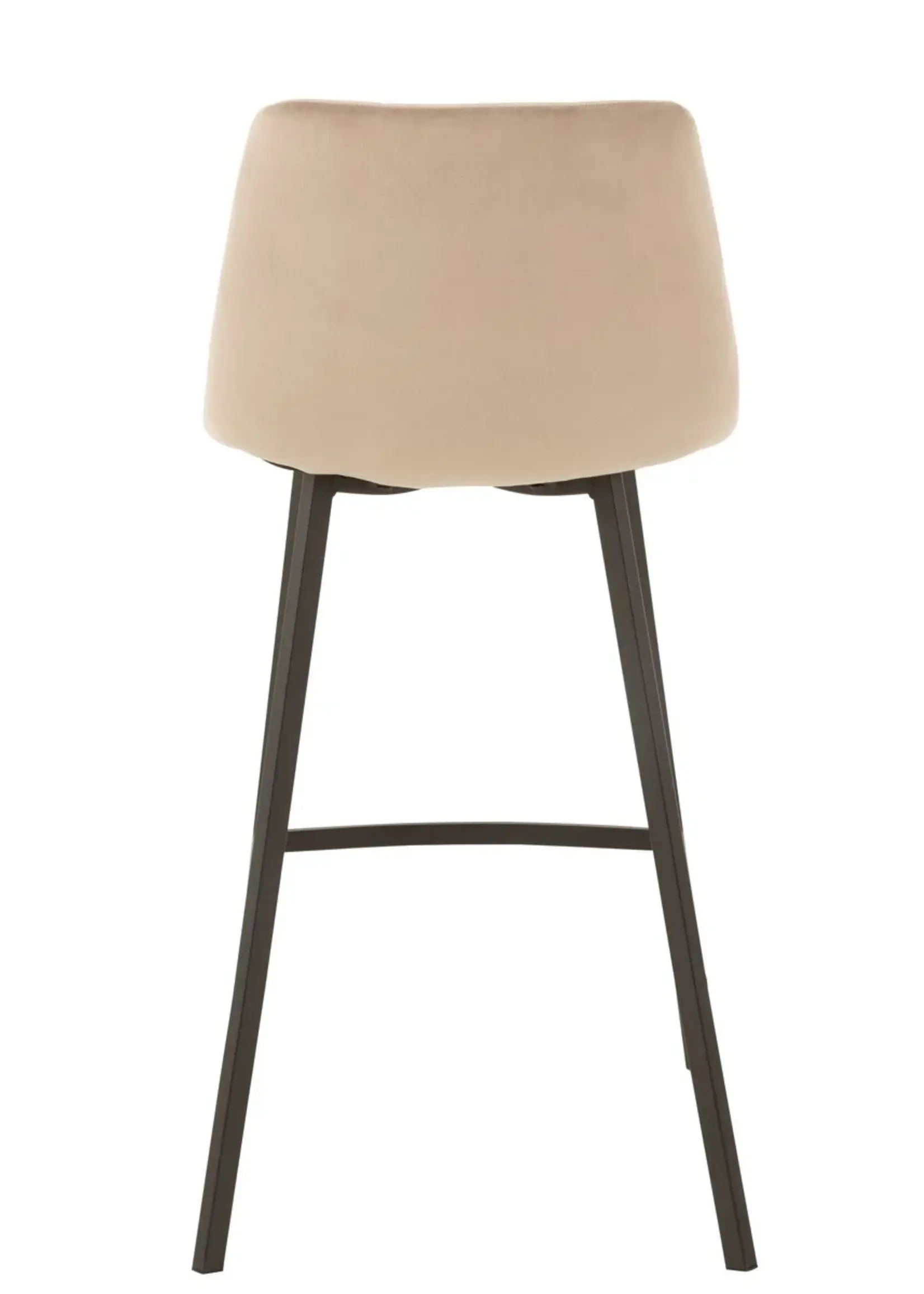 J-line  barstoel Olivier - textiel/metaal - beige (per 2)
