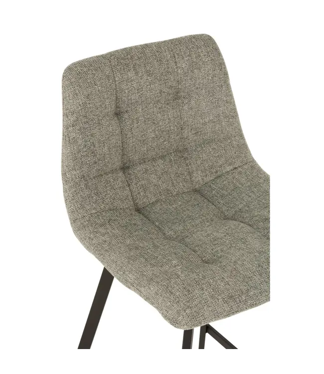 J-line  J-Line barstoel Stephane - textiel/metaal - grijs (per 2)