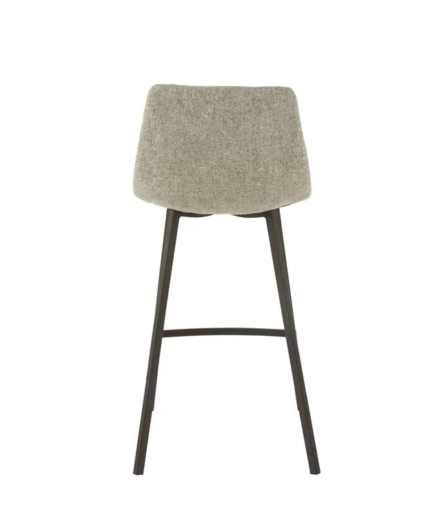 J-line  J-Line barstoel Stephane - textiel/metaal - grijs (per 2)