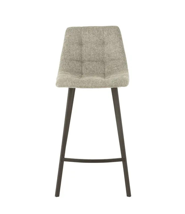 J-line  J-Line barstoel Stephane - textiel/metaal - grijs (per 2)