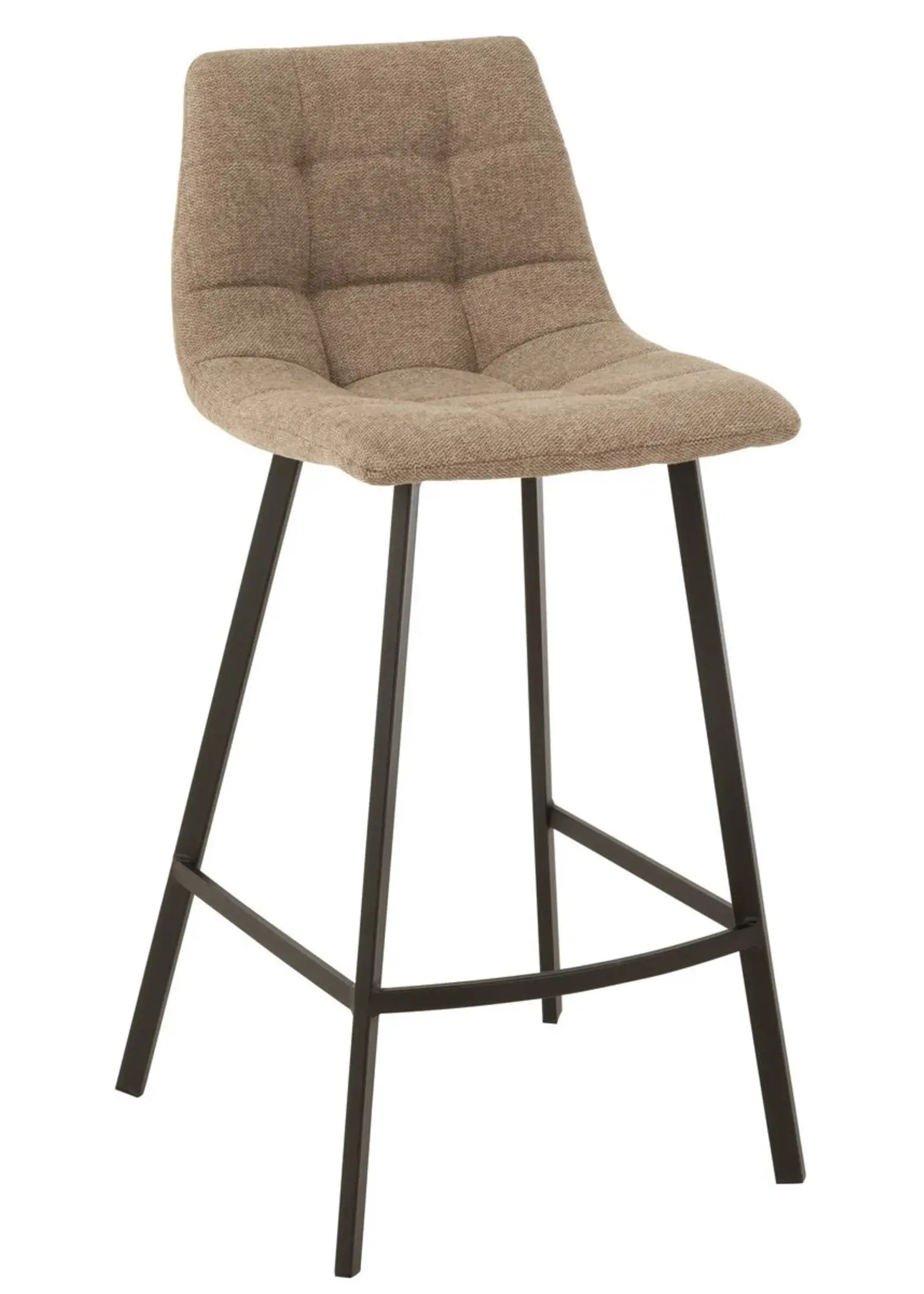 J-line  Barstoel Stephane Textiel/Metaal Beige ( per 2)