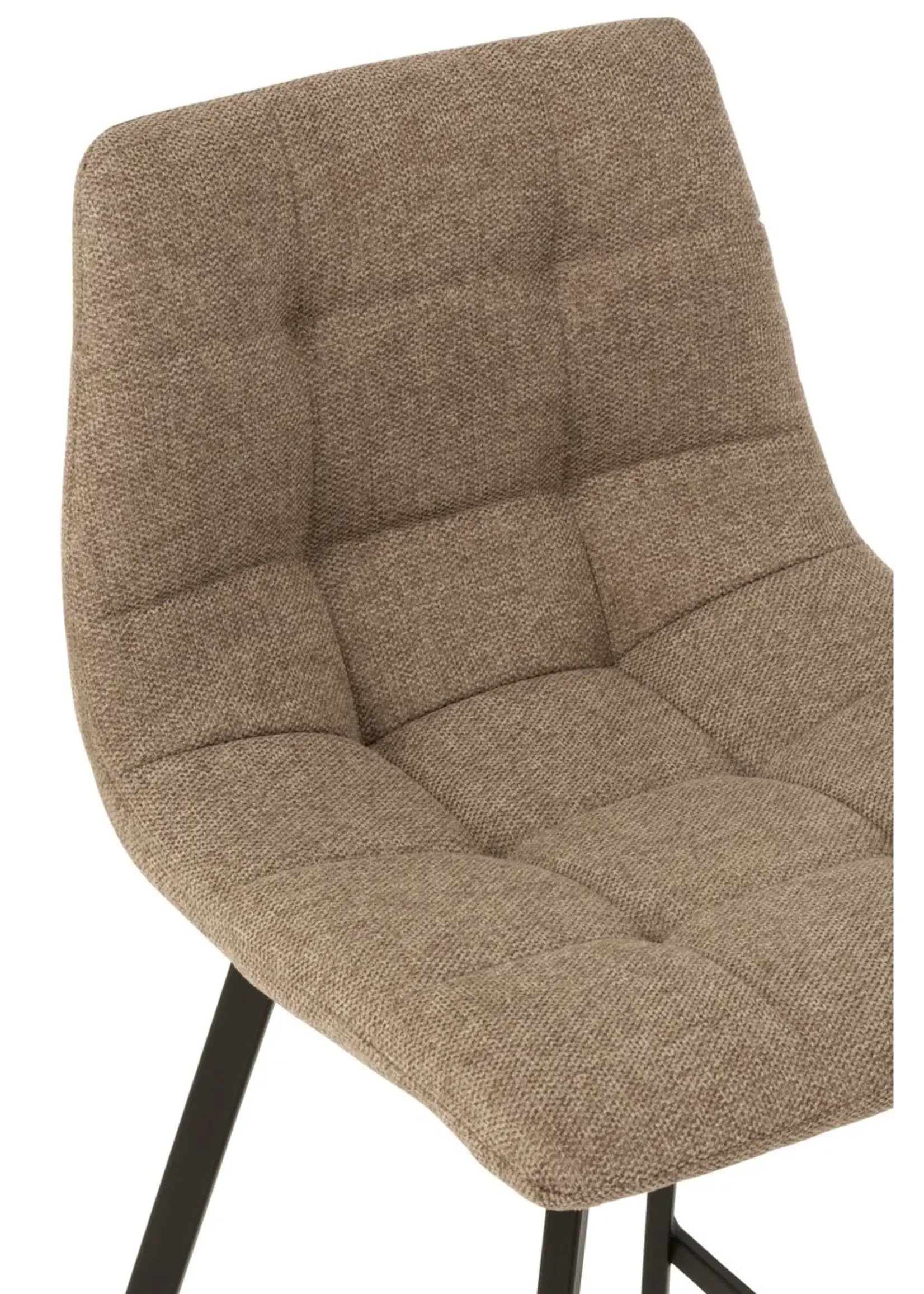 J-line  Barstoel Stephane Textiel/Metaal Beige ( per 2)