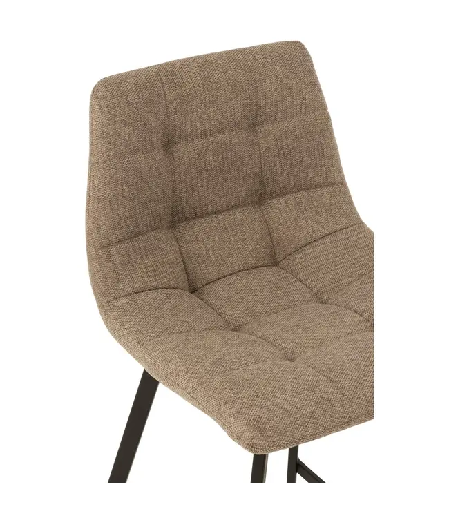 J-line  J-Line Barstoel Stephane Textiel/Metaal Beige ( per 2)
