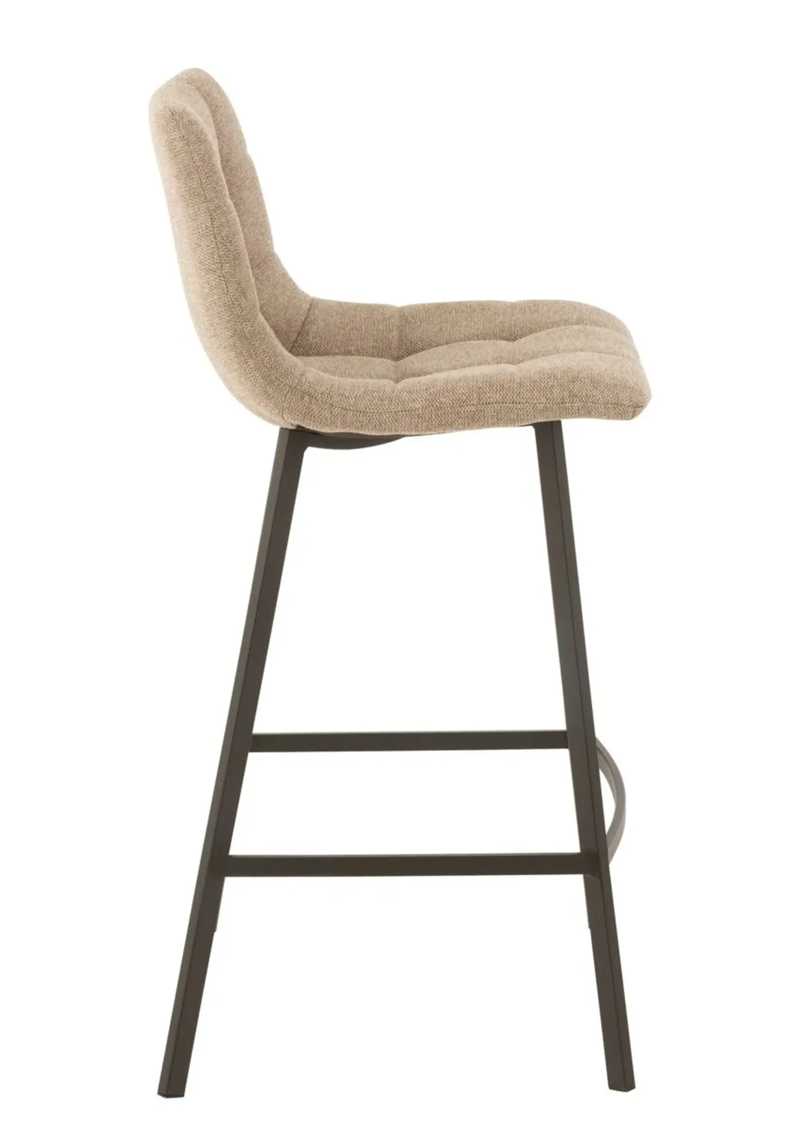 J-line  Barstoel Stephane Textiel/Metaal Beige ( per 2)
