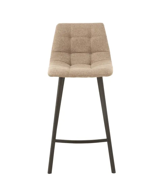J-line  J-Line Barstoel Stephane Textiel/Metaal Beige ( per 2)