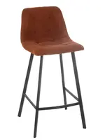 J-line  Barstoel Kent Metaal/Polyester Roest (per 2 )