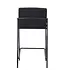 Dami iving Bar stool Velvet velvet and bouclé metal 65 cm Lev - Velvet Black