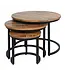 Home67 Salontafel Set van 3 – Industriële Salontafelset Erjan – Mangohout