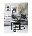 Home67 Salontafel Set van 3 – Industriële Salontafelset Erjan – Zwart blad