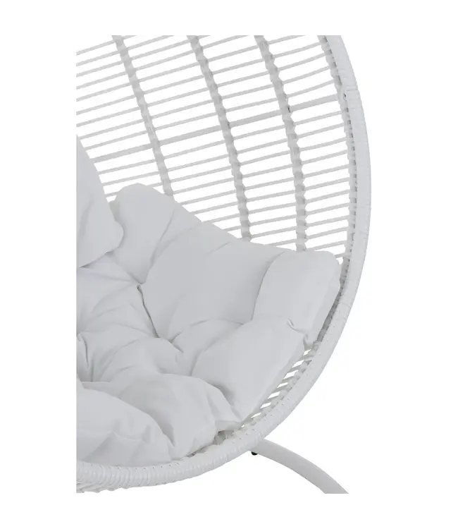 J-line  hangstoel Rond - staal - wit