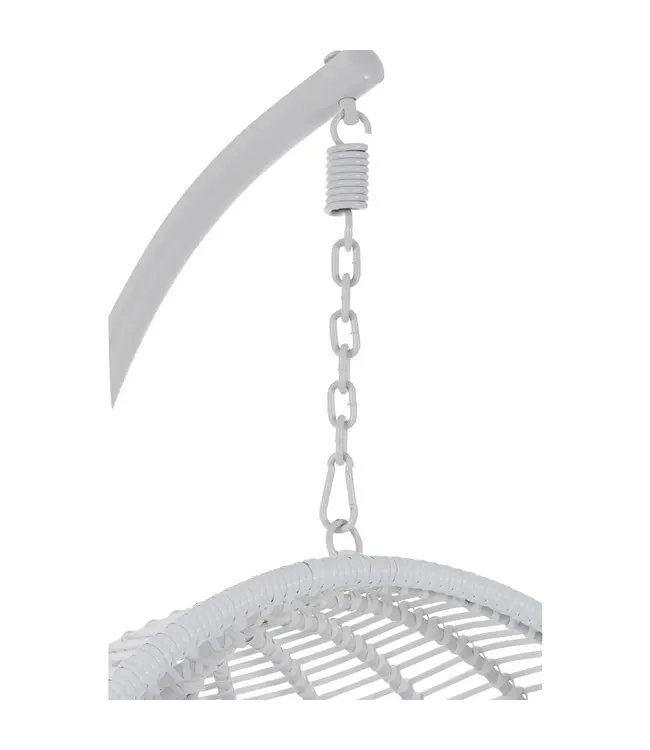 J-line  hangstoel Rond - staal - wit