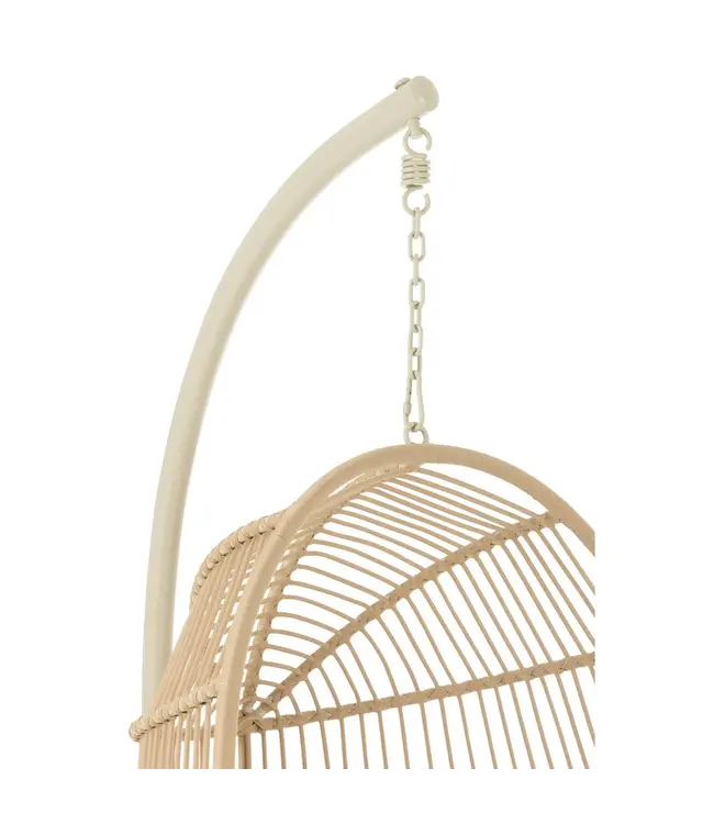 J-line  Hangstoel Egga Metaal/Koord Beige