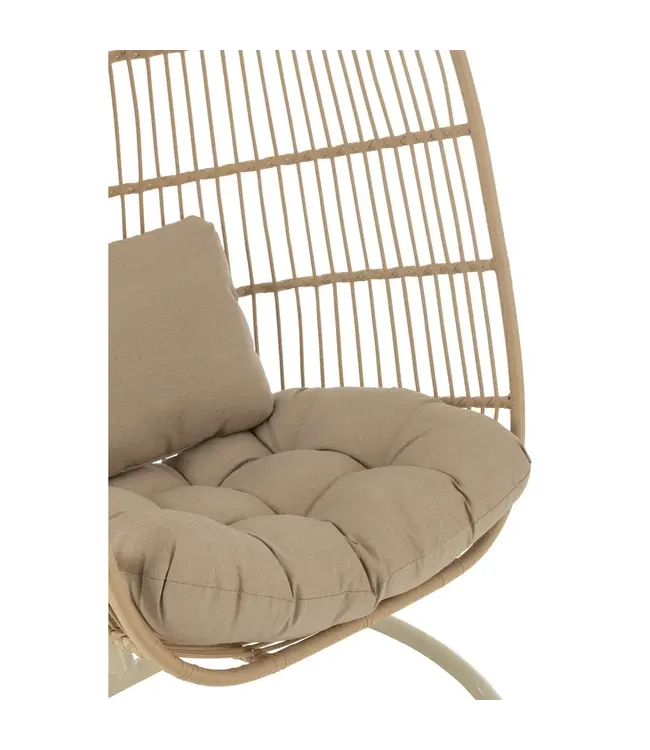 J-line  Hangstoel Egga Metaal/Koord Beige