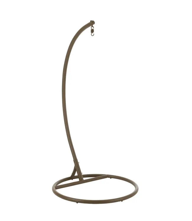 J-line  Hangstoel+Kussen Egga Metaal/Koord Bruin