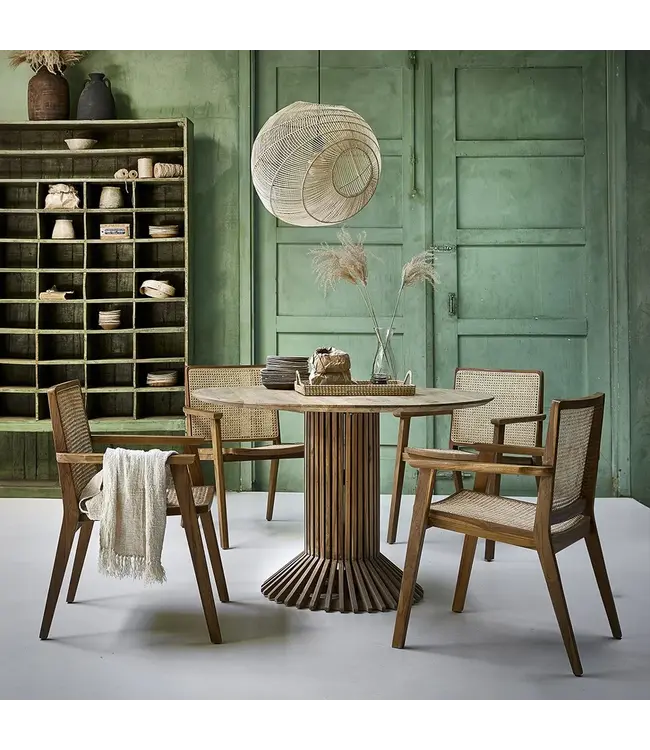 Raw materials Eiffel teakhouten eettafel rond