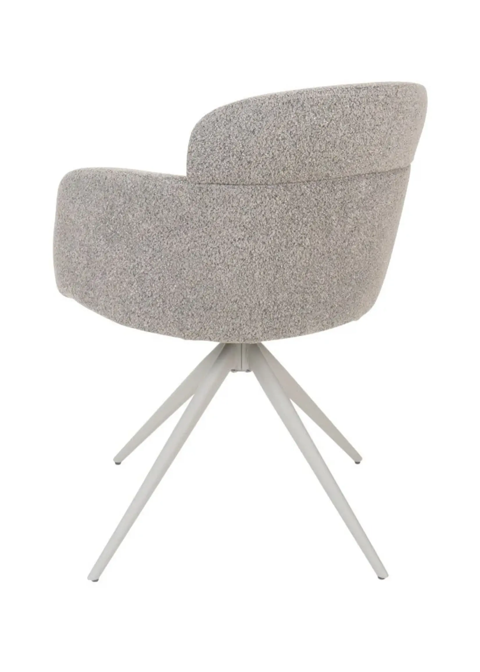Home67 Eetkamerstoel Chase – Bouclé – Brown