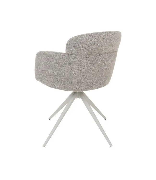 Home67 Eetkamerstoel Chase – Bouclé – Brown