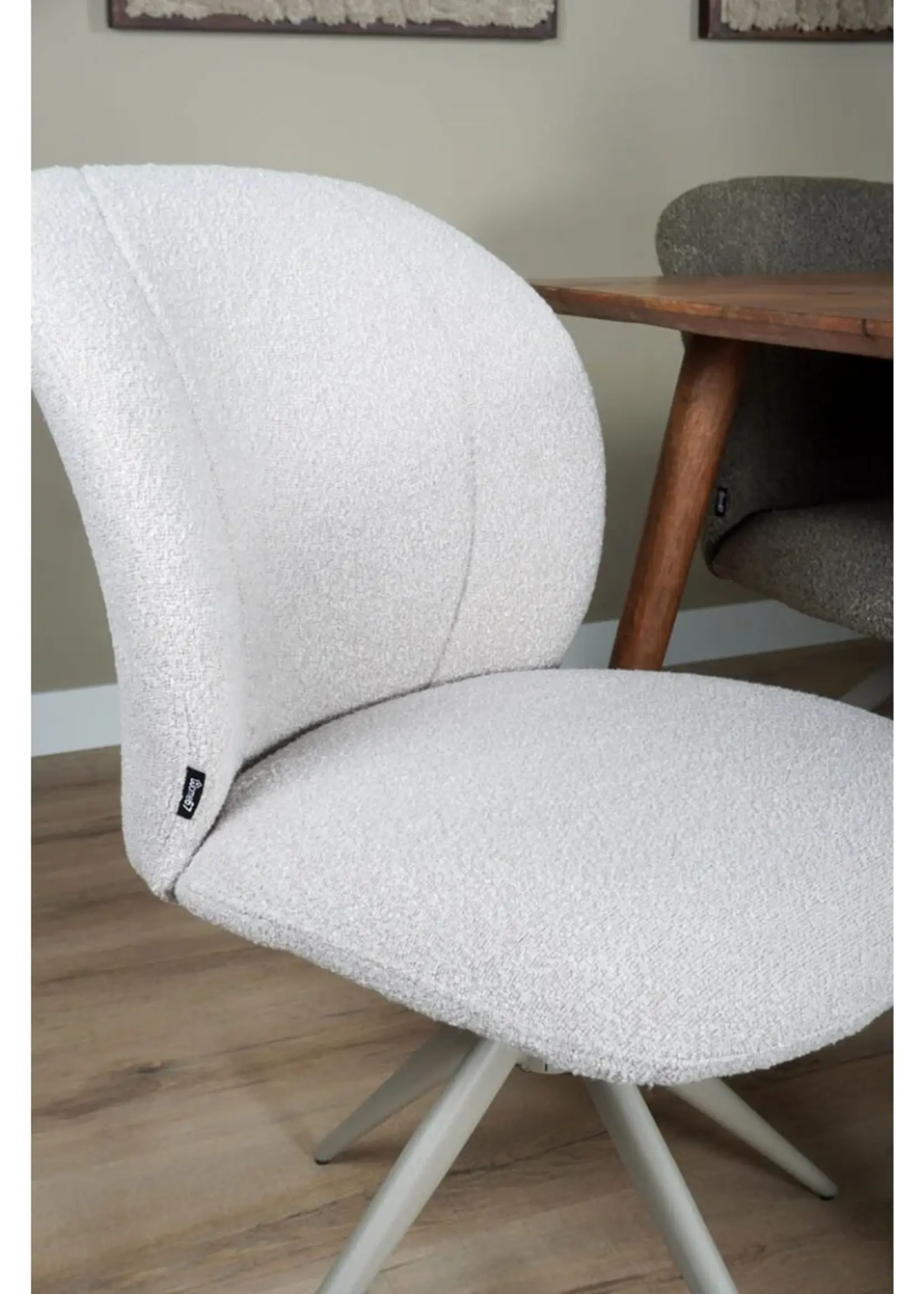 Home67 Eetkamerstoel Cosmo – Bouclé – Naturel