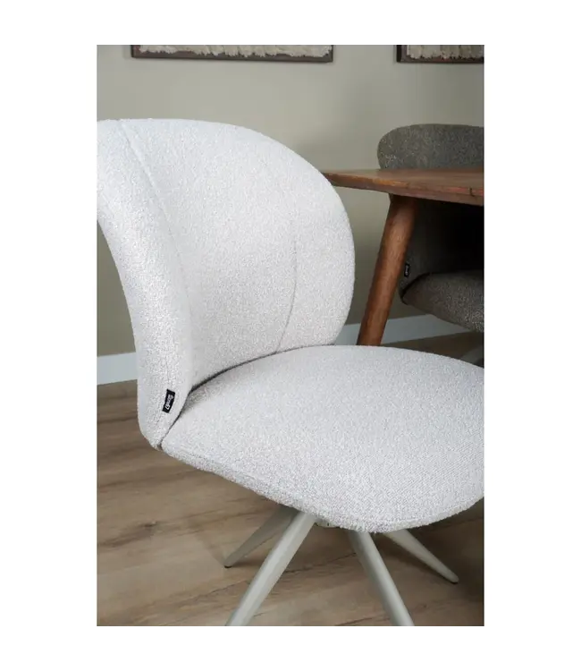 Home67 Eetkamerstoel Cosmo – Bouclé – Naturel