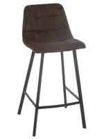 J-line  Barstoel Kent Metaal/Polyester Bruin (set van 2)