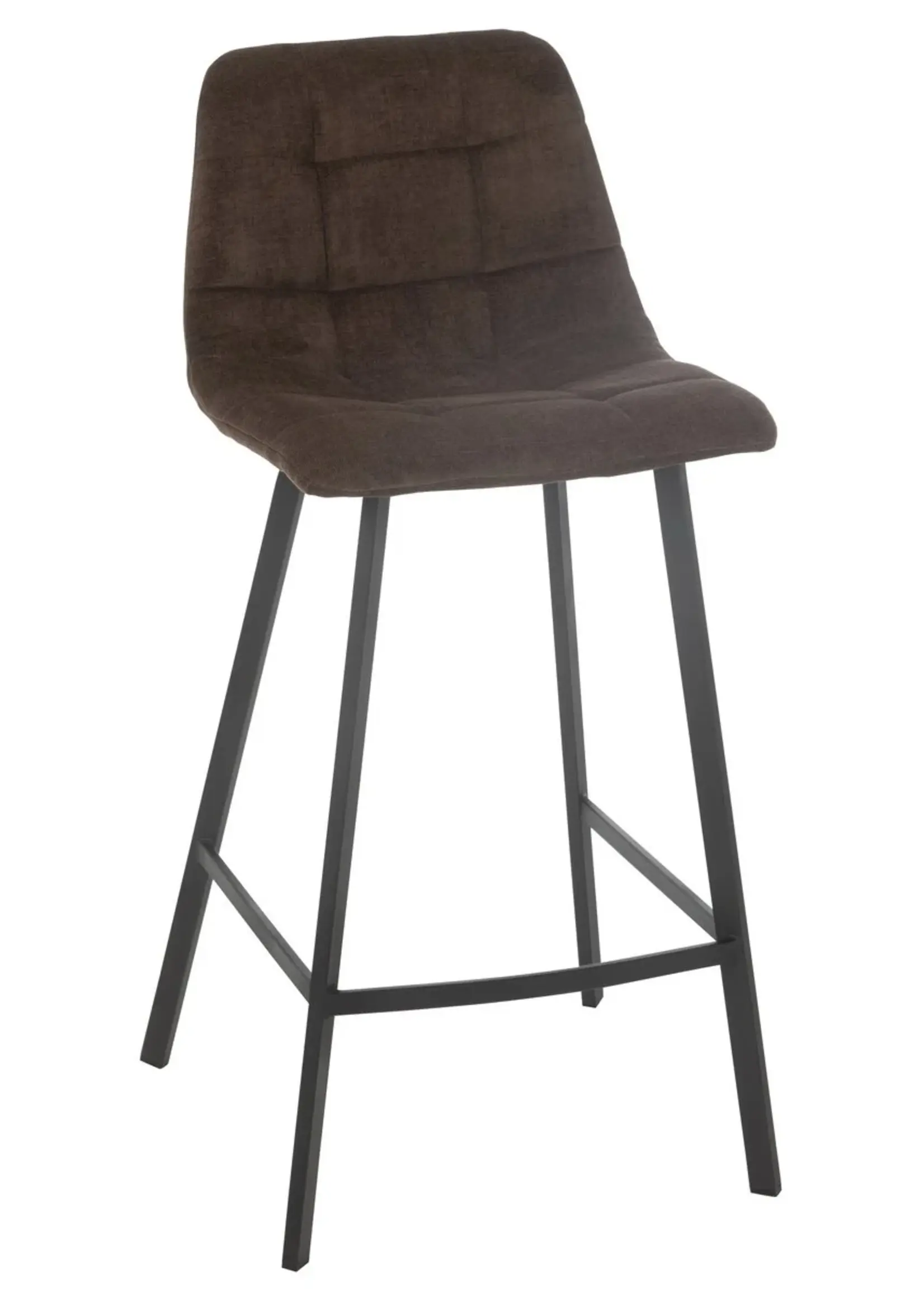 J-line  Barstoel Kent Metaal/Polyester Bruin (set van 2)