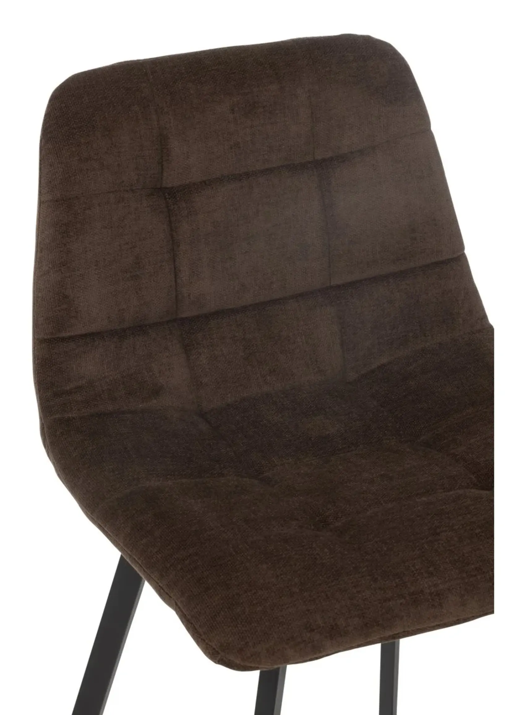 J-line  Barstoel Kent Metaal/Polyester Bruin (set van 2)