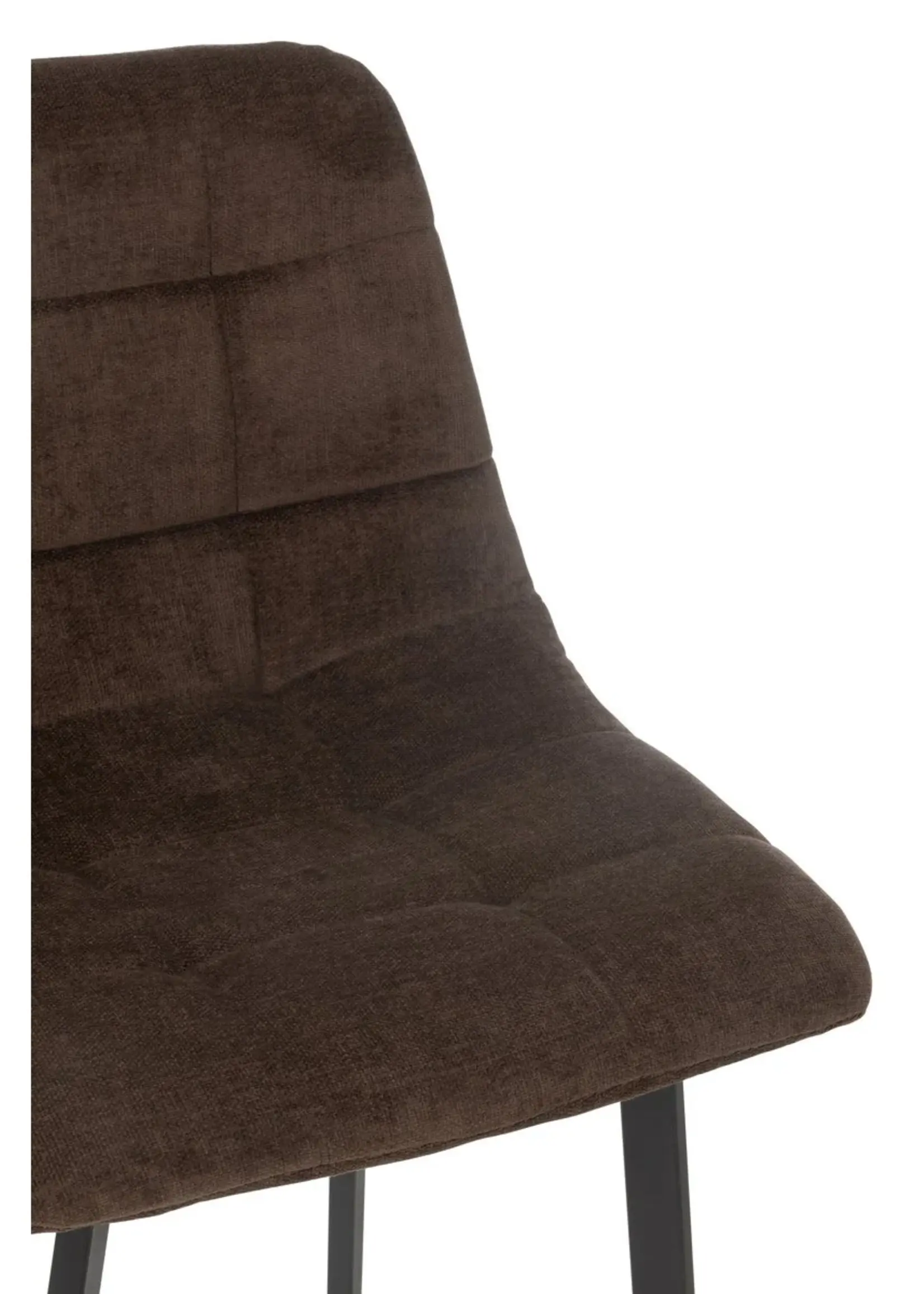 J-line  Barstoel Kent Metaal/Polyester Bruin (set van 2)