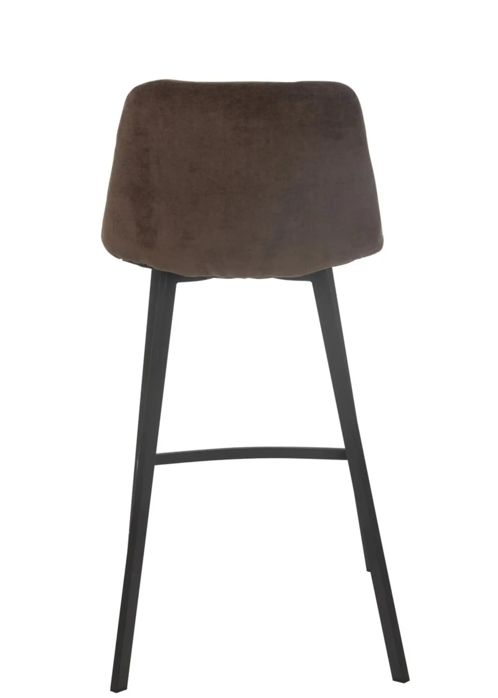 J-line  Barstoel Kent Metaal/Polyester Bruin (set van 2)