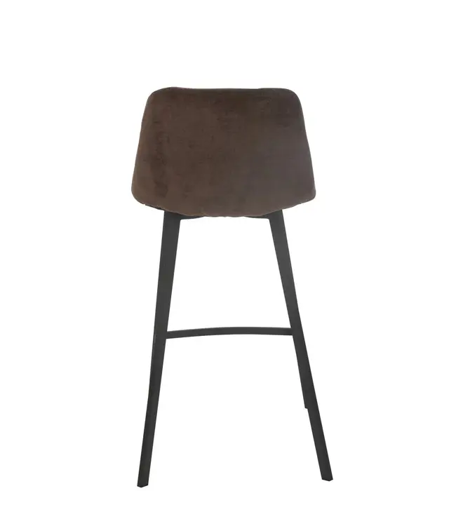 J-line  Barstoel Kent Metaal/Polyester Bruin (set van 2)