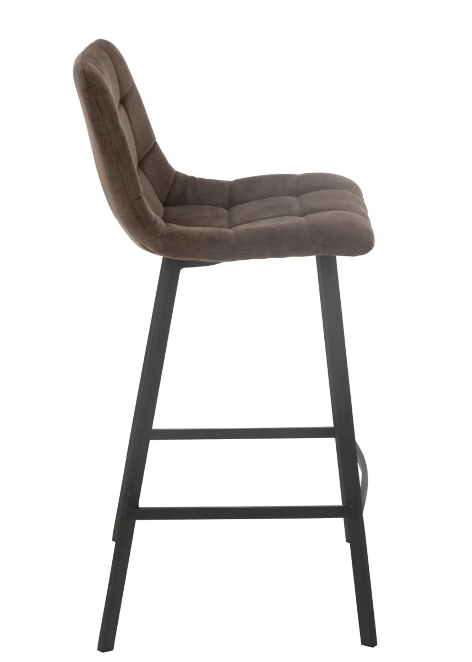 J-line  Barstoel Kent Metaal/Polyester Bruin (set van 2)