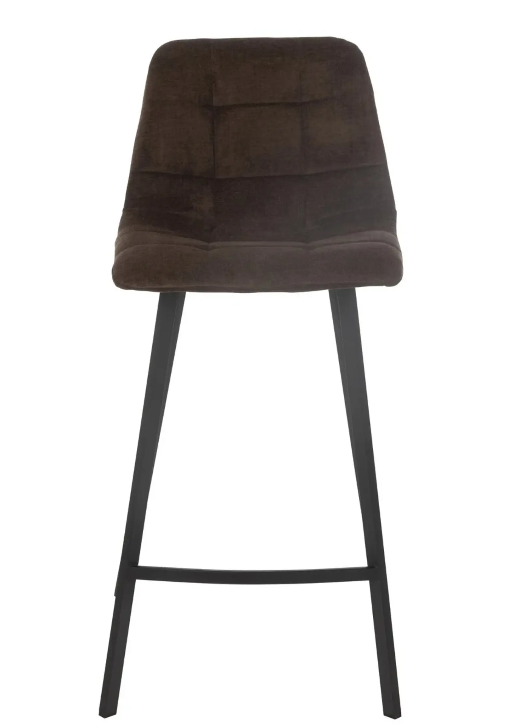 J-line  Barstoel Kent Metaal/Polyester Bruin (set van 2)