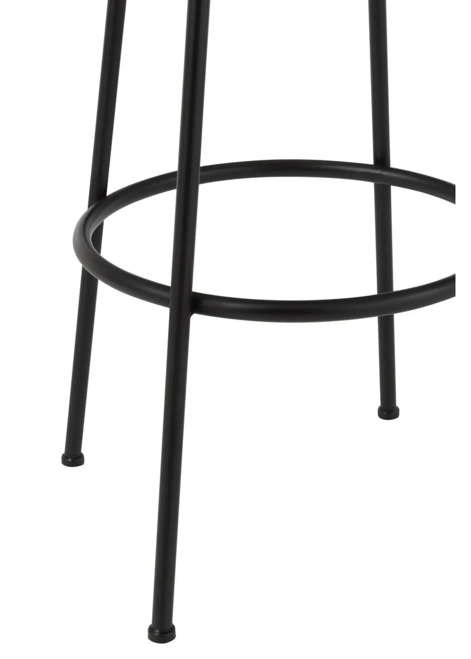J-line  barstoel Neo - staal - naturel/zwart (set van 2)