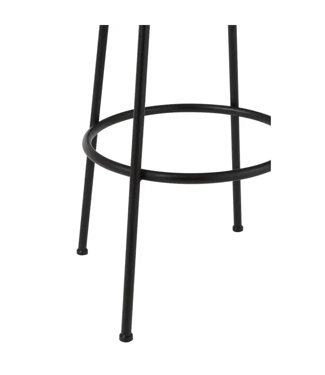 J-line  barstoel Neo - staal - naturel/zwart (set van 2)