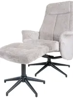 Veer carpets Relaxfauteuil Bindy + Hocker – Perfect Harmony – Taupe 04