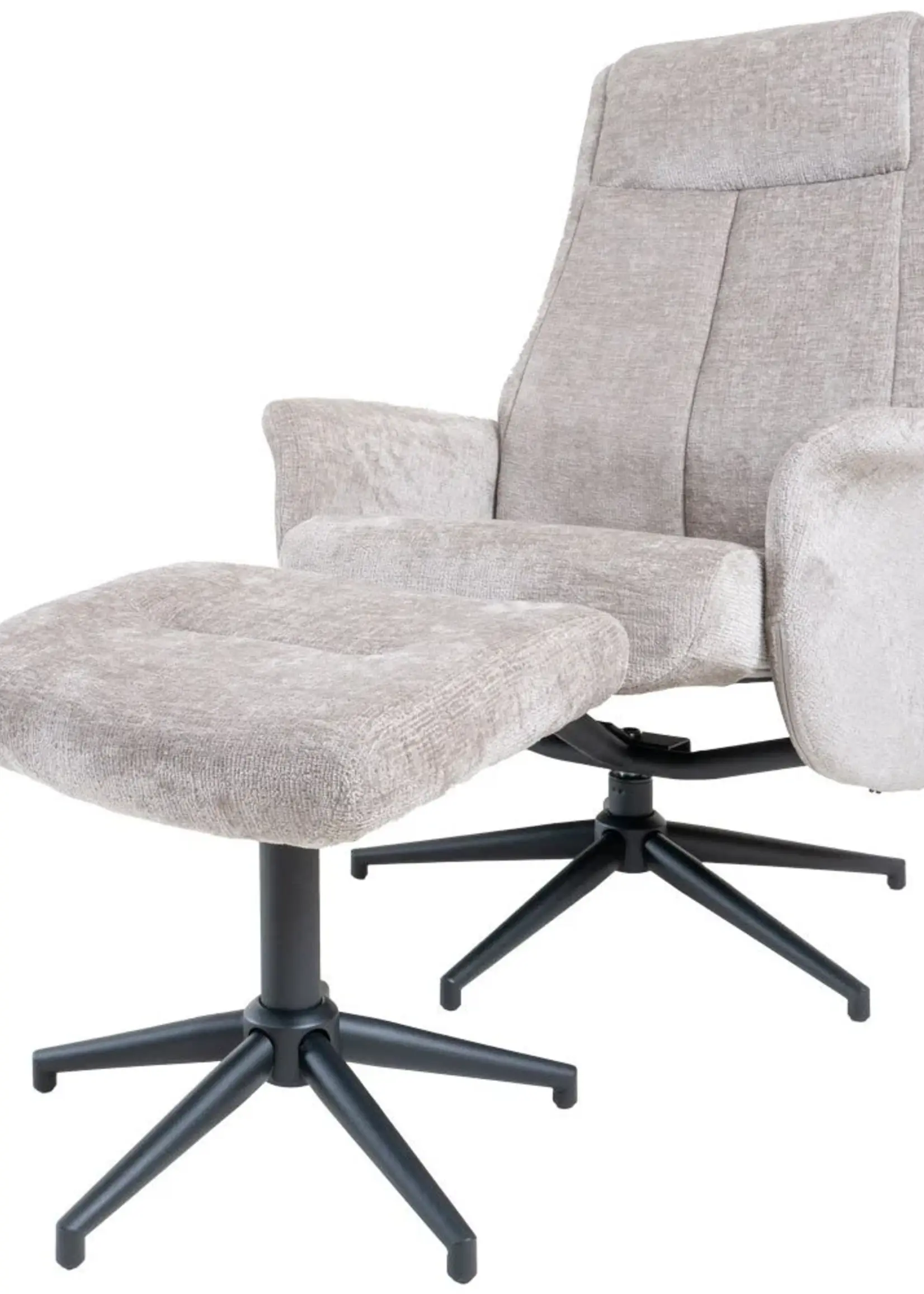 Veer carpets Relaxfauteuil Bindy + Hocker – Perfect Harmony – Taupe 04