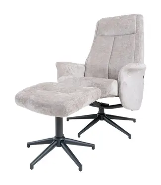 Veer carpets Relaxfauteuil Bindy + Hocker – Perfect Harmony – Taupe 04